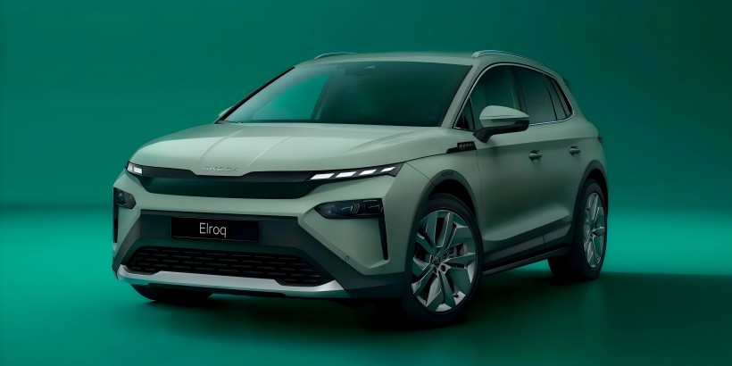 Teaser -afbeelding van ŠKODA ELROQ VRS: een elektrische prestatie SUV voor gezinsgebruik, die 100 km/u in minder dan 6 seconden breken