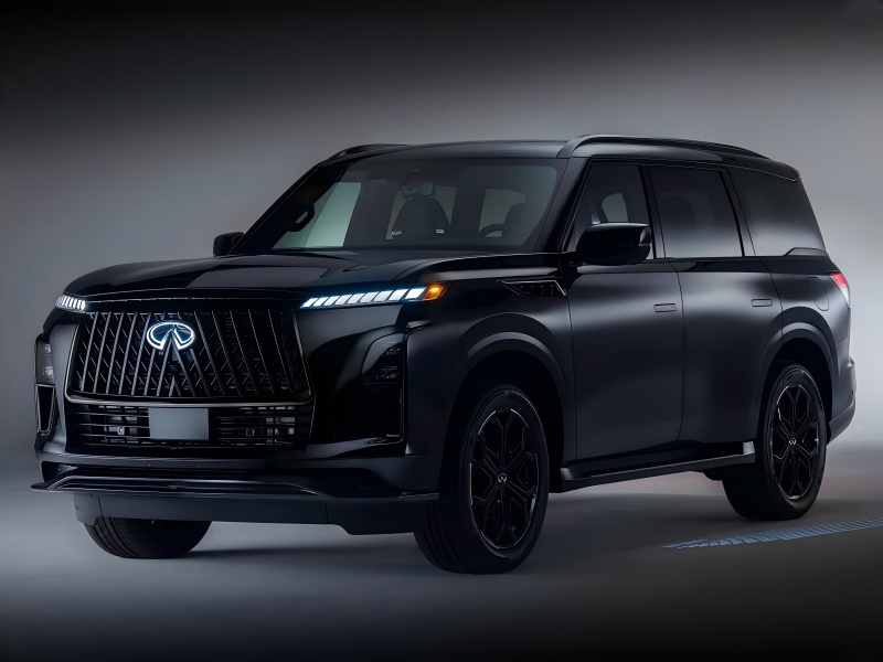 Zwarte exterieurkit / 3,5T V6 Power - officiële afbeeldingen van de Infiniti QX80 Sport-versie uit 2026